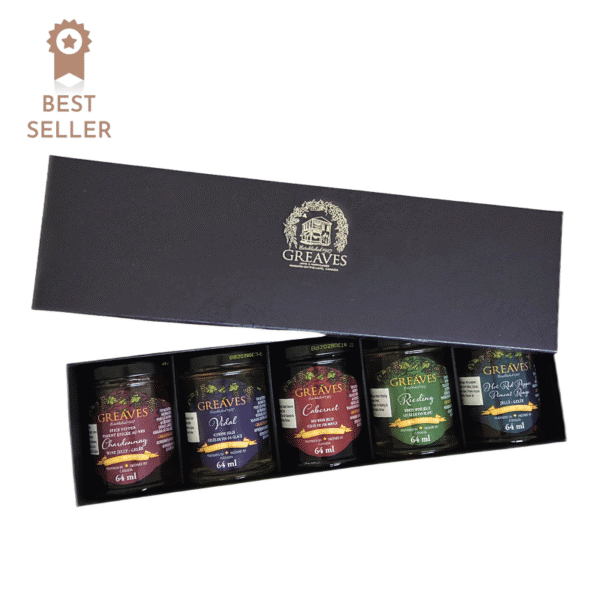 Greaves 5x64ml Wine and Pepper Jelly Sampler Bestseller