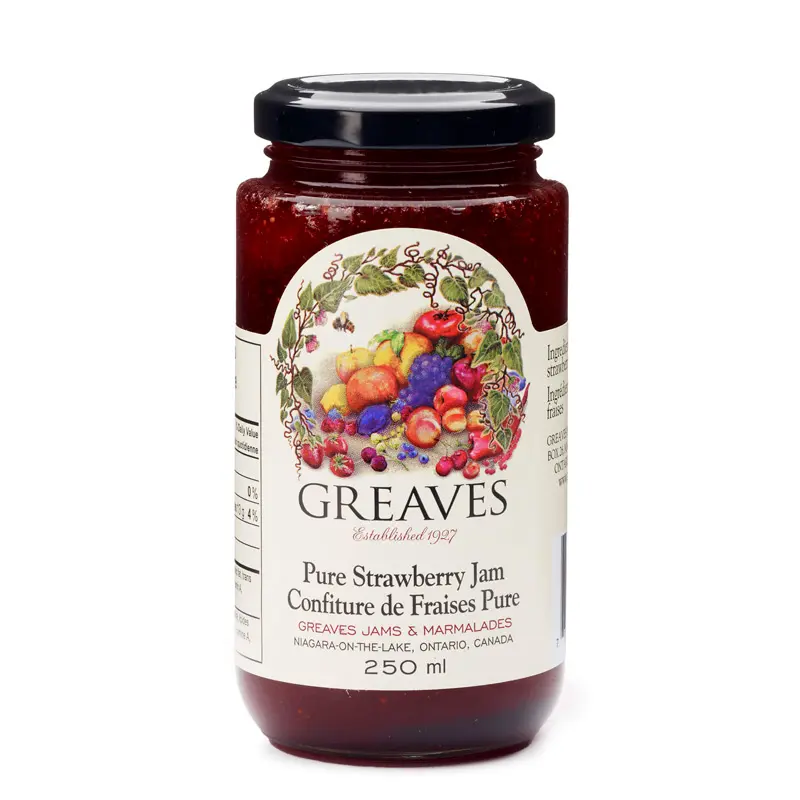 Greaves Strawberry Jam 250ml - Greaves Jams and Marmalades
