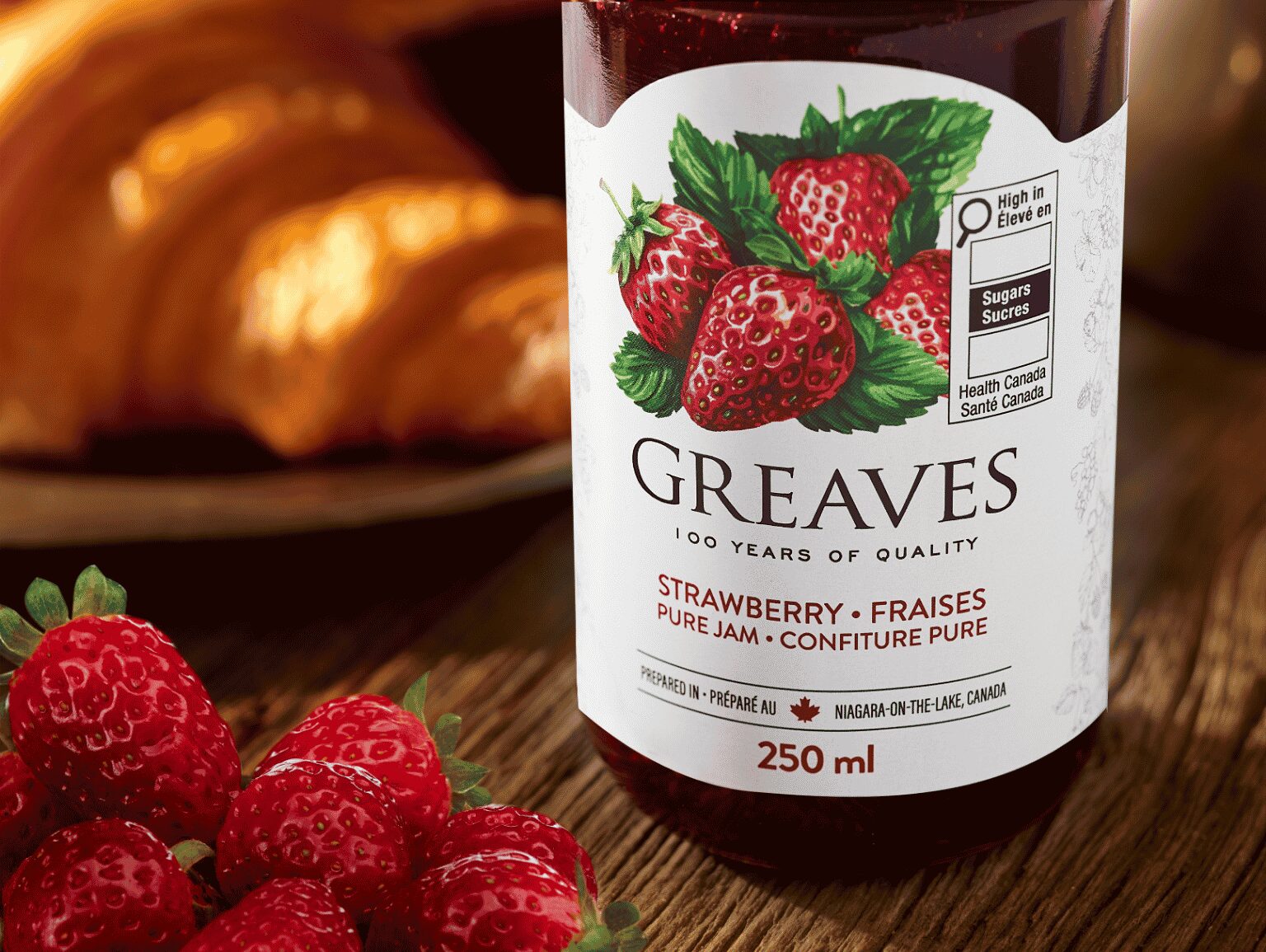 Greaves Strawberry Jam 250ml - Image 2