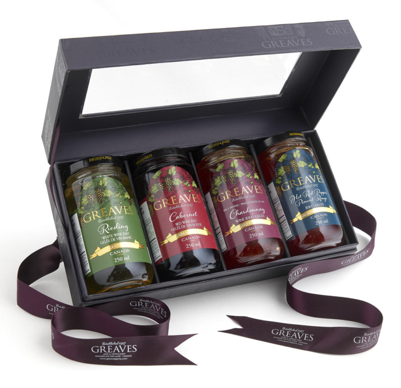 4-250 ml wine jellies Navy-window gift box