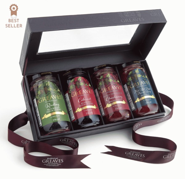 Greaves 4 x 250ml Wine Jellies Gift Box