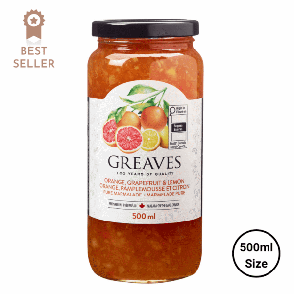 Greaves Orange Grapefruit & Lemon Marmalade 500ml