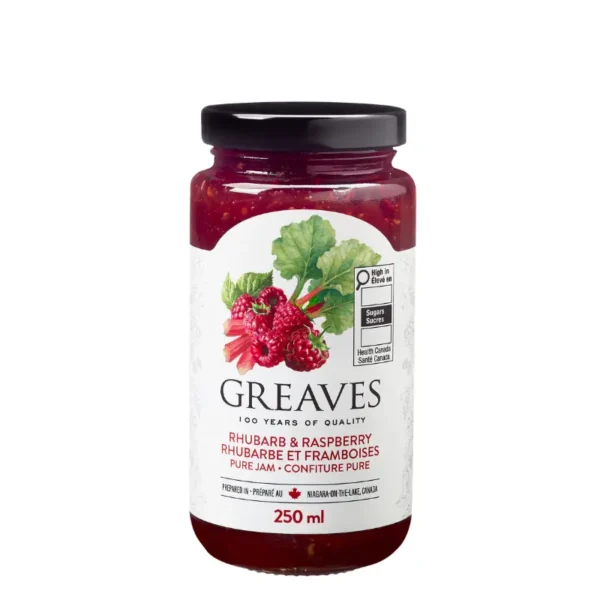 Greaves Rhubarb & Raspberry Jam 250ml