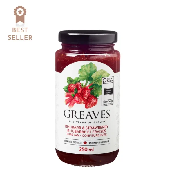 Greaves Rhubarb & Strawberry Jam 250ml