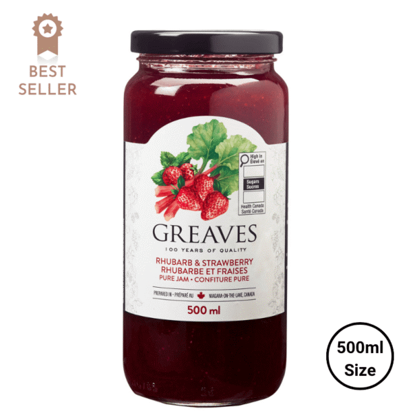 Greaves Rhubarb & Strawberry Jam 500ml