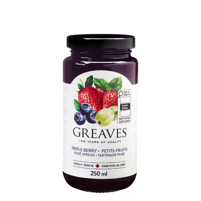 Greaves Triple Berry Spread 250ml